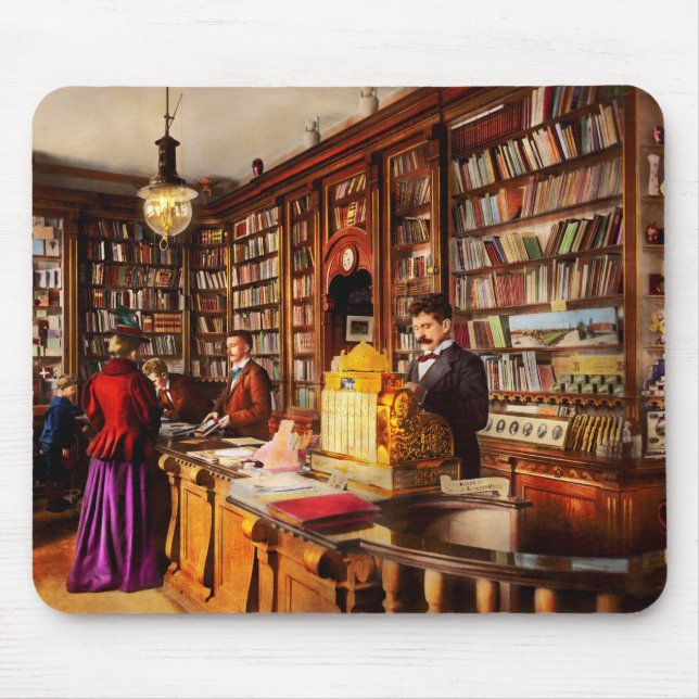 Library - A novel idea 1895 Mouse Pad (Front)