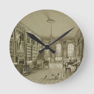 Library as Sitting Room, Cassiobury Park, c.1815, Round Clock