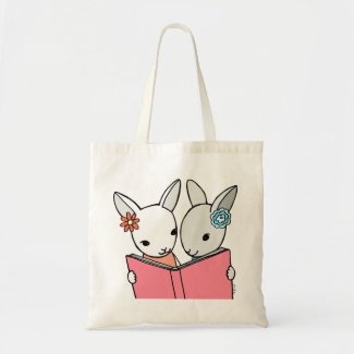 Library Bag Bunny tote Bag Book Bag Gift for Girls