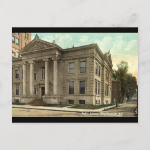 Library, Binghamton NY Vintage 1909 Postcard