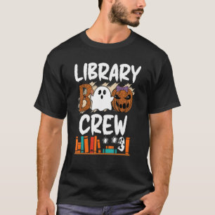 Library Boo Crew School Librarian Halloween Librar T-Shirt