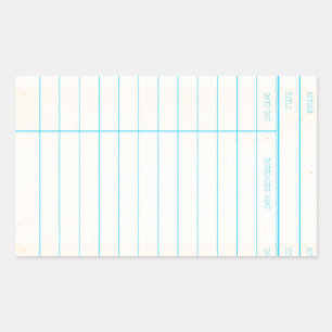 Library Book Date Due Card Sticker