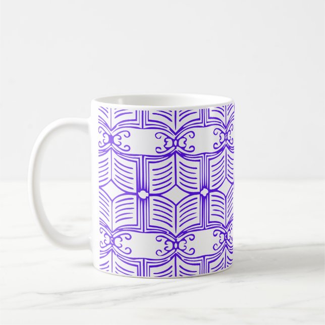 Library Book Pattern  Coffee Mug (Left)