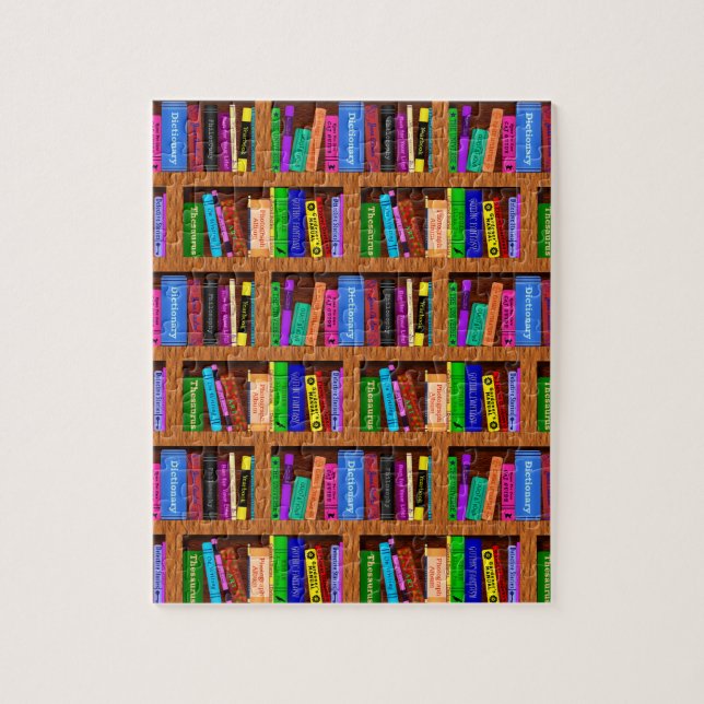 Library Book Shelf Pattern for Readers Jigsaw Puzzle (Vertical)