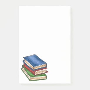 Library Book Stack Teacher Reader Librarian School Post-it Notes