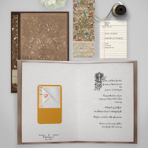 Library Book with Folded Notes Literary Wedding