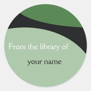 Library Bookplates Custom Classic Round Sticker