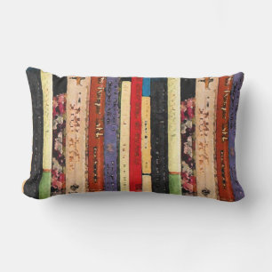 Library Books Abstract Outdoor Pillow
