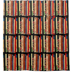 Library Books Abstract Shower Curtain