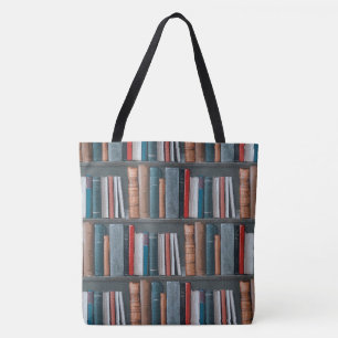 Library Books All-Over-Print Tote Bag, Large Bag