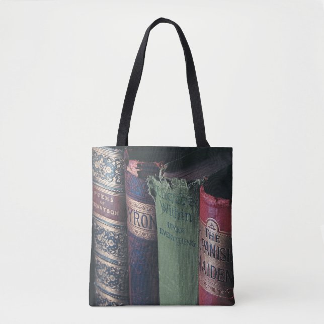 Library Books All-Over-Print Tote Bag, Medium Bag (Front)