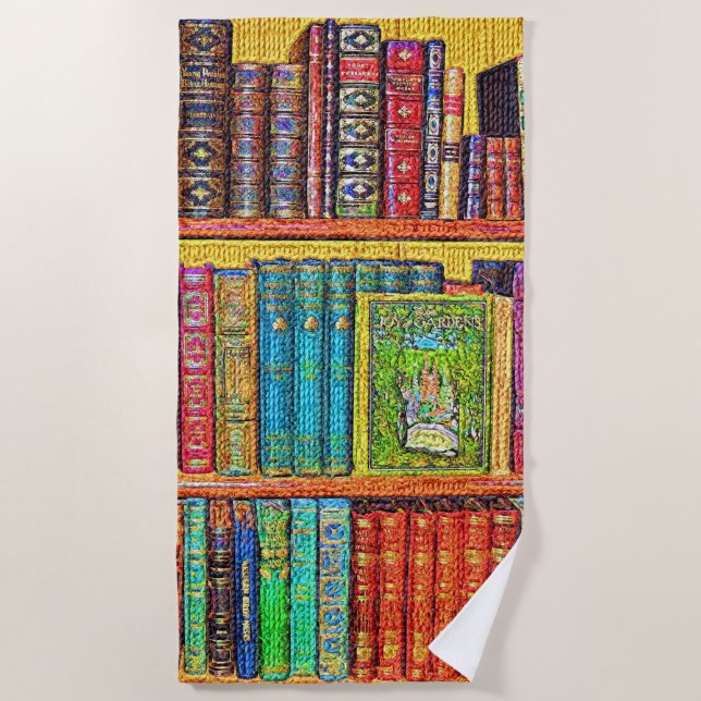 Library Books Beach Towel (Front)