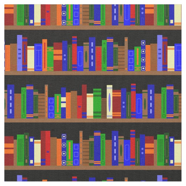 library books bookshelf  librarian fabric (Close Up)