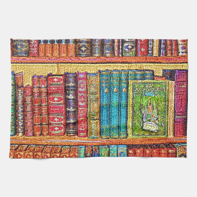 Library Books Kitchen Towel (Horizontal)
