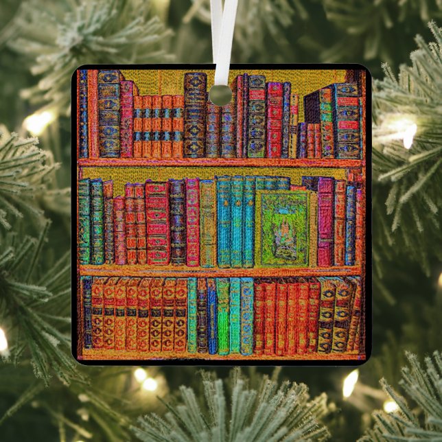 Library Books Metal Ornament (Insitu)