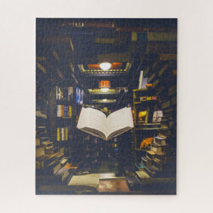Library Books Shelves Open Book Read Jigsaw Puzzle