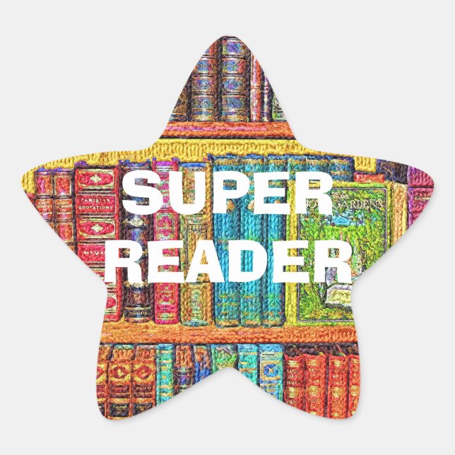 Library Books Super Reader Award Stickers (Front)