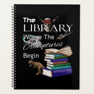Library Books Where The Adventure Begins Book Read Planner