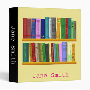 Library books young girl's student folder binder