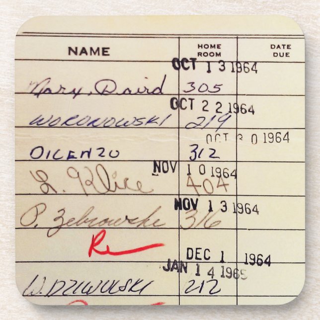 Library Card 23322 Coaster (Front)