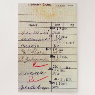 Library Card 23322 Jigsaw Puzzle