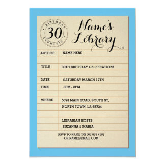 library card invitations