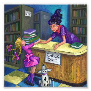 Library Check Out Artwork Photo Print
