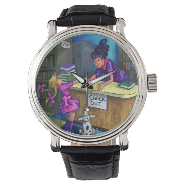 Library Check Out Artwork Watch (Front)