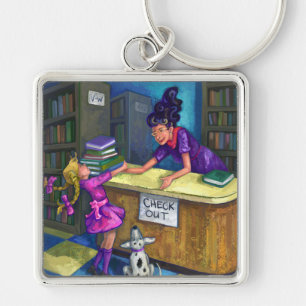 Library Check Out Keychain
