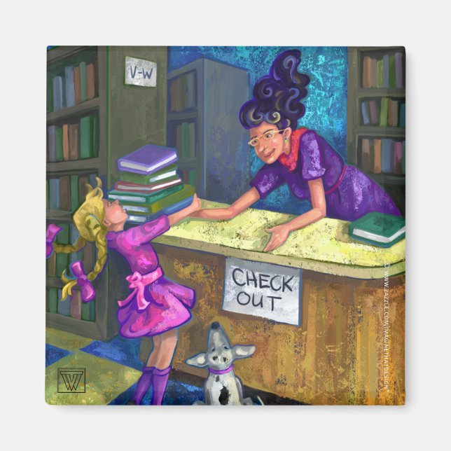 Library Check Out Magnet (Front)