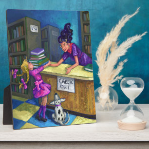 Library Check Out Plaque