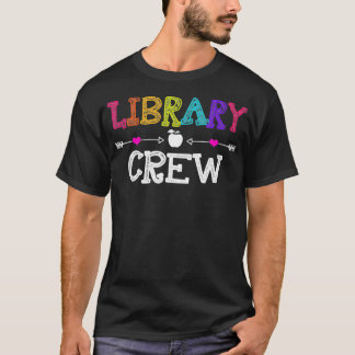 Library Crew Teacher Funny First Day of School Gif T-Shirt