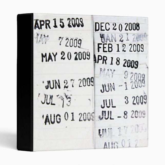 Library Date Stamp Binder (Front/Spine)