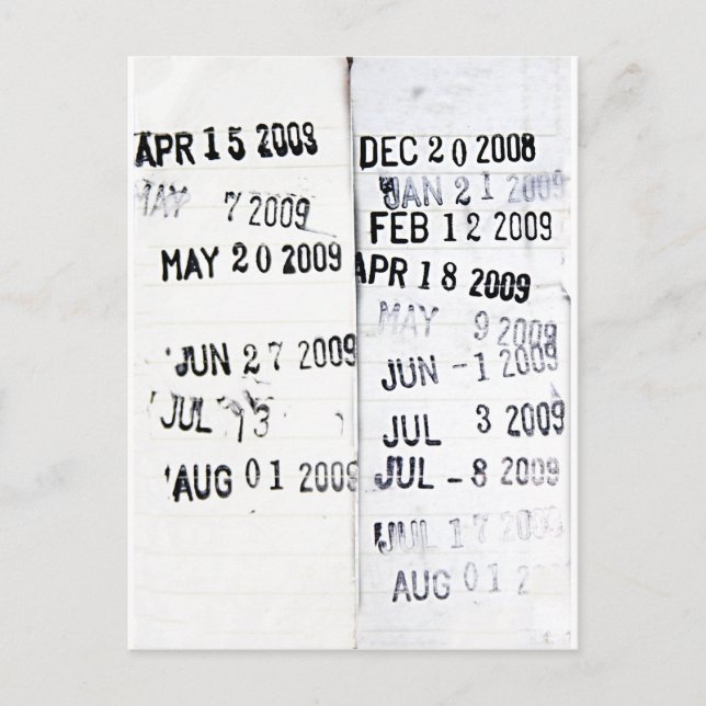 Library Date Stamp Postcard (Front)