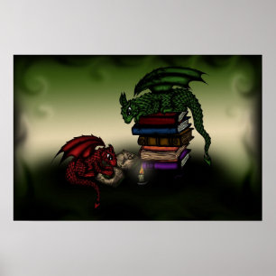 library dragons poster