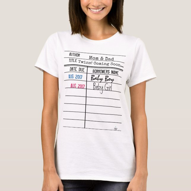 Library Due Date Maternity Top - Customize It! (Front)