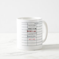 Library Due Date Mug - Customizable