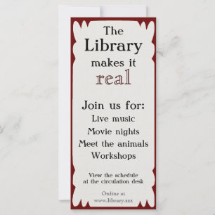 Library Events Rackcard