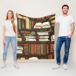 library fleece blanket