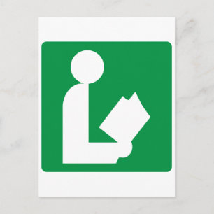 Library Highway Sign Postcard