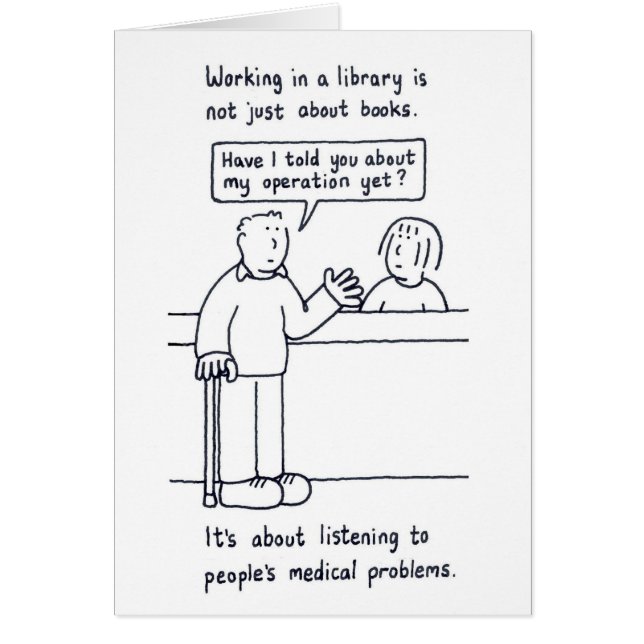 Library  Humour, Cartoon Customer and His (Front)
