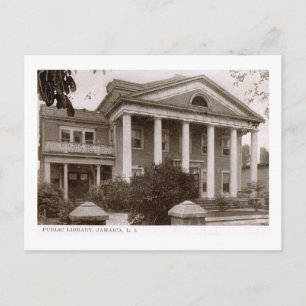 Library, Jamaica, Queens, New York Vintage Postcard