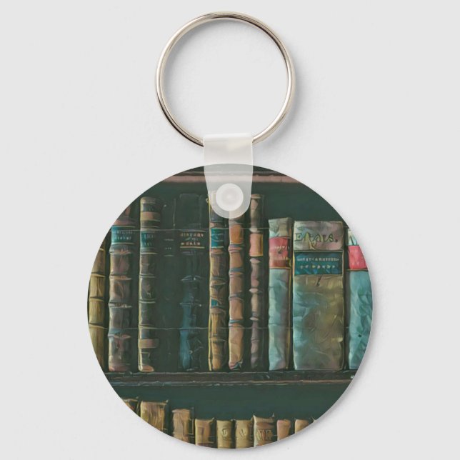 Library lover artwork keychain (Front)