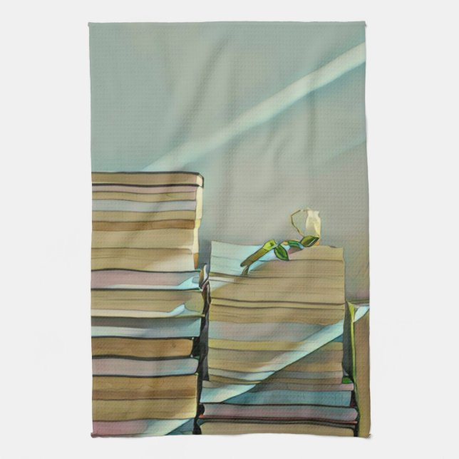 Library lover artwork kitchen towel (Vertical)