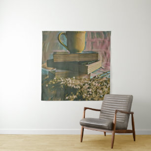 Library lover artwork tapestry
