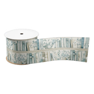 Library New Chapter Blue Boy Book Baby Shower Satin Ribbon