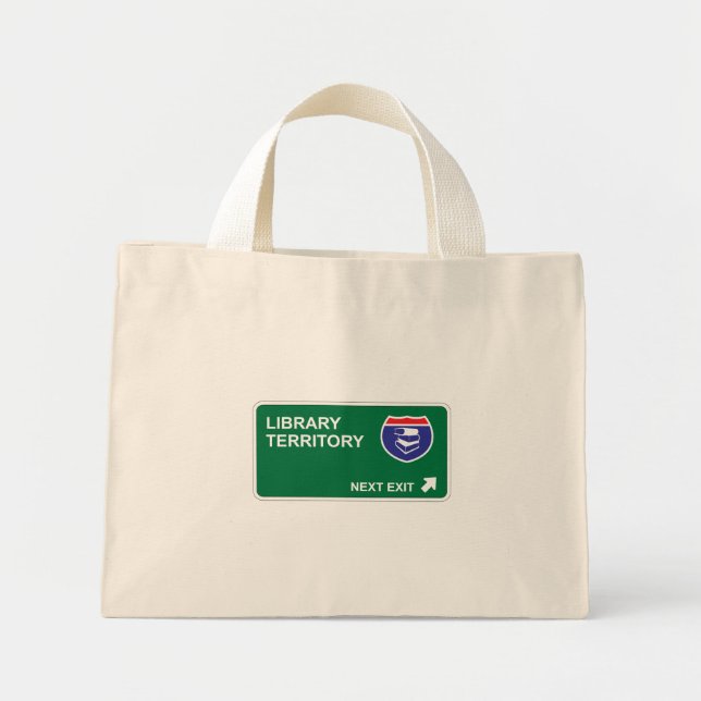 Library Next Exit Mini Tote Bag (Front)