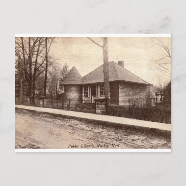 Library, Nutley, NJ 1913 Vintage Postcard (Front)