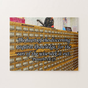 Library of Congress Catalogue with Scripture Jigsaw Puzzle