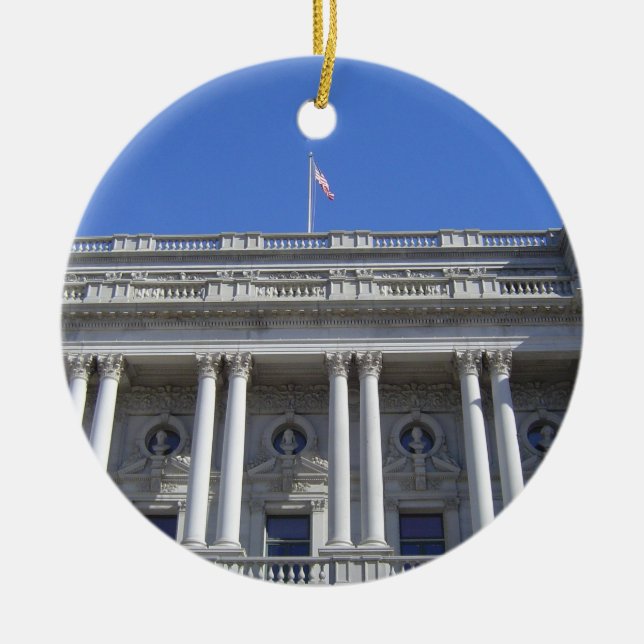 Library of Congress Ceramic Ornament (Front)